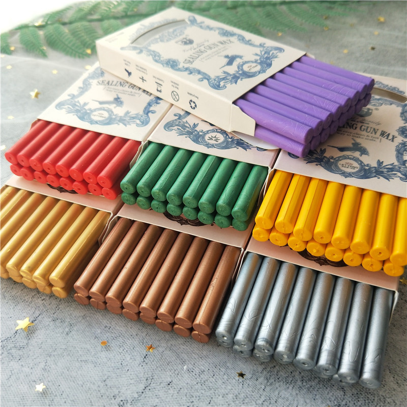 

Bronze Stamp Wax Stick Melting Glue Gun Sealing Wax Stick Wedding Party Invitation Sealing Wax for Gift Decoration