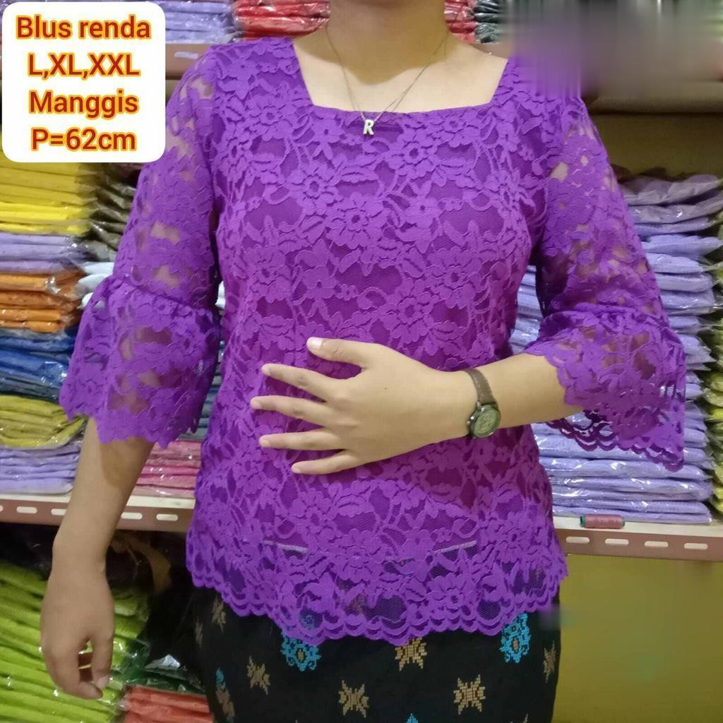 BLUS RENDA WANITA MOTIF BARU PREMIUM SUPER MEWAH TANGAN KEMBANG