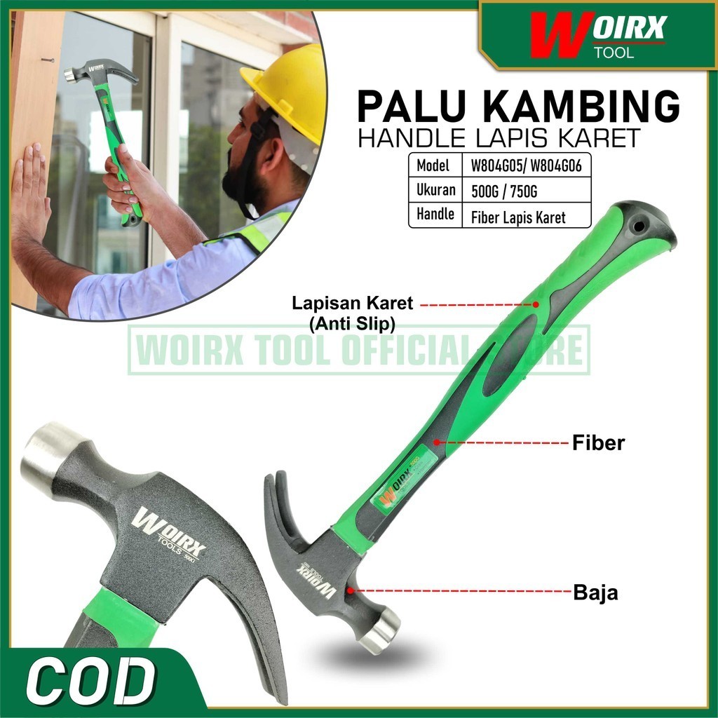 WOIRX TOOL Palu Kambing Martil Hammer Ukuran 0.5kg 0.75kg