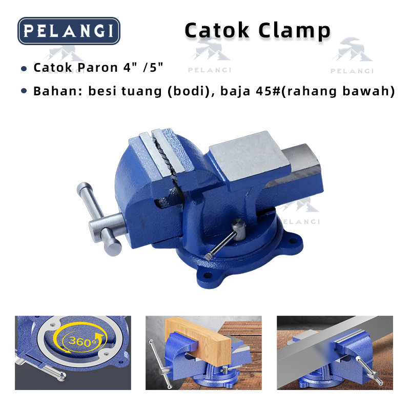 

Catok Clamp 5'' catok paron Ragum Klem Catok Meja Bench Vise Ragum Tanggem Alat Jepit Serbaguna Catok Paron Ragum Besi 5" inch Catok Paron Ragum Bench Vice 125mm Tanggem Meja Putar Bais Besi 5 Inci Vise Penahan Penjepit Pemutar 360 Derajat