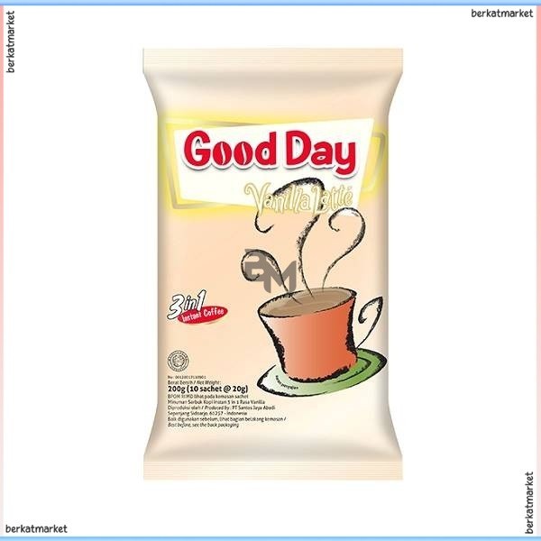 

GOOD DAY 3IN1 VANILLA LATTE ISI 10 SACHET X 20 GR - KOPI