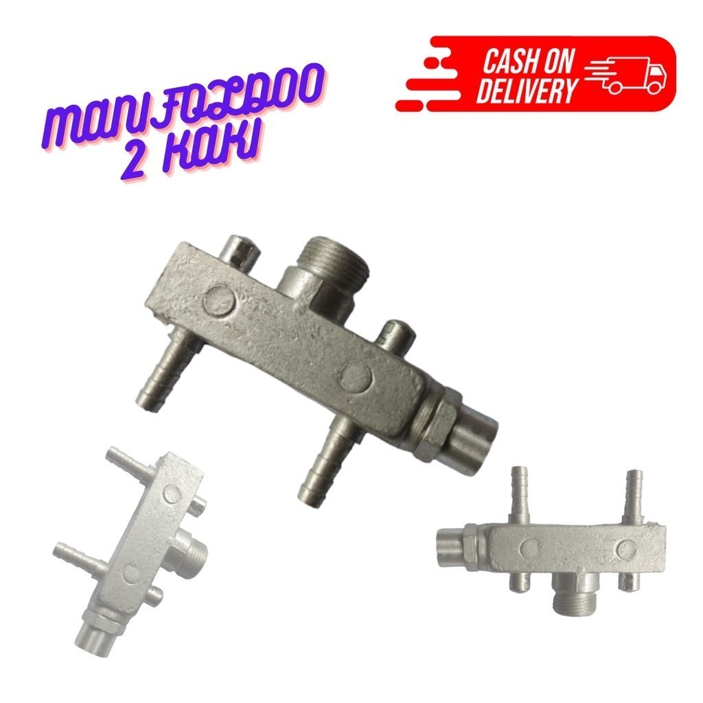 Manifold Manipul Pompa Rotax Pertamini Pom Mini 2 Cabang Kaki Untuk Instalasi Mesin Pom Mini