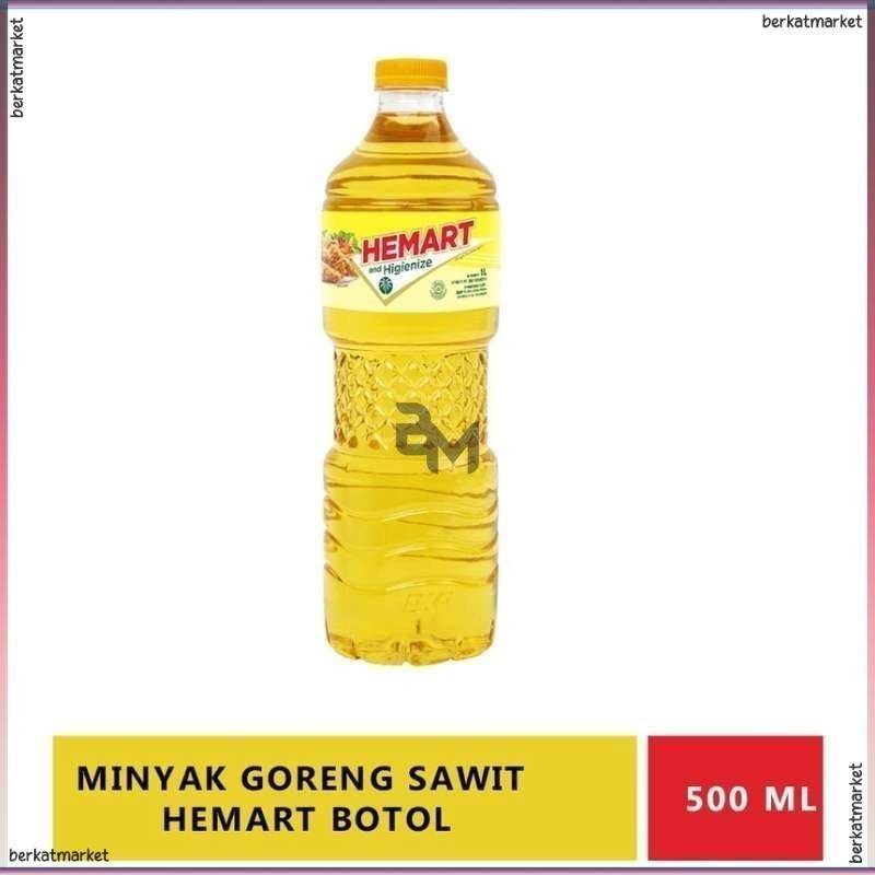 Minyak Goreng Gorengan Hemart 500ml Kelapa Sawit Murni Palm Cooking Coconut Oil 1 2 3 4 5 6 8 15 25 