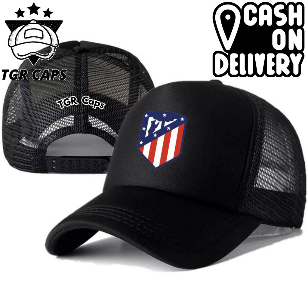 TGR Caps Topi Trucker ATLETICO MADRID - Topi Distro ATLETICO MADRID Logo - Topi ATLETICO MADRID Prem