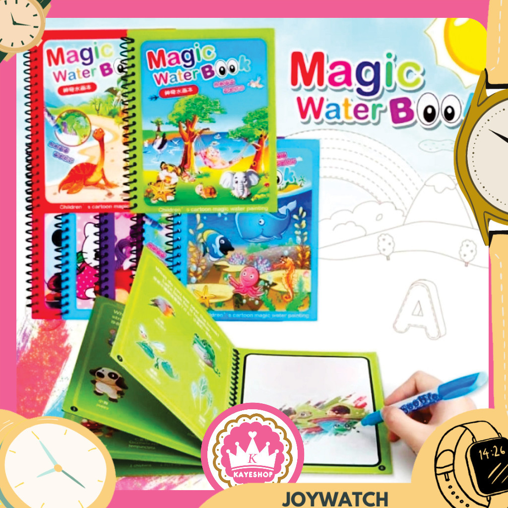 

[JW]Magic Water Book / Buku Mewarnai Ajaib / Mainan Edukasi Anak Doodle Book Painting Set