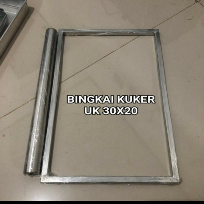 

TERJUAL bingkai perata adonan roll kue kering bahan stainless steel - 20 cm x 30cm