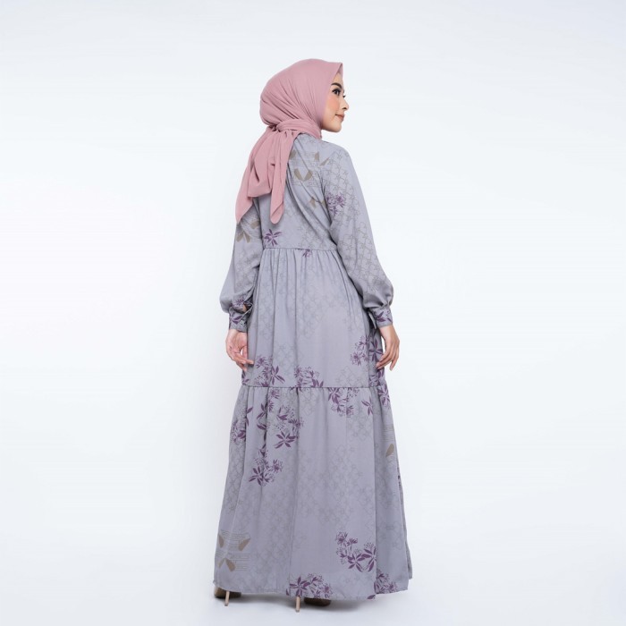 promo ✨ -ZM Zaskia Mecca - Hagia Grey Dress Jelita Indonesia Edisi Palembang - M