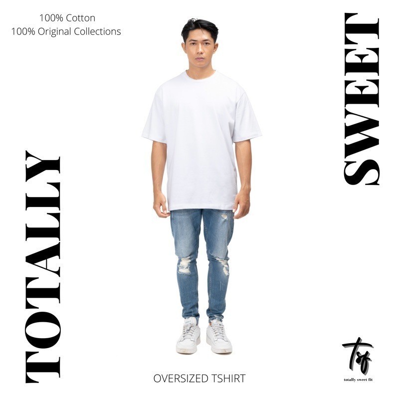 Kaos Polos Oversized Putih