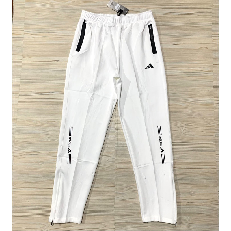 XV34GN CELANA PANJANG HITAM ADIDAS IMPORT TRAINING ZIPPER RUNNING PREMIUM PUTIH HITAM UMR