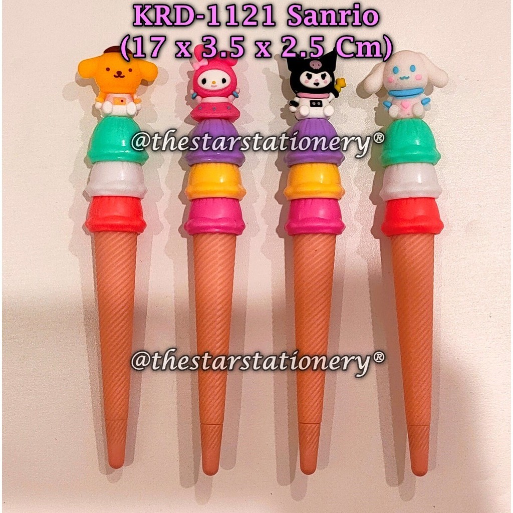 

(1 Biji) Bolpen Sanrio KRD-1121 Ice Cream 0.5mm / Gelpen Ice Cream Sanrio / Pena Ice Cone Sanrio