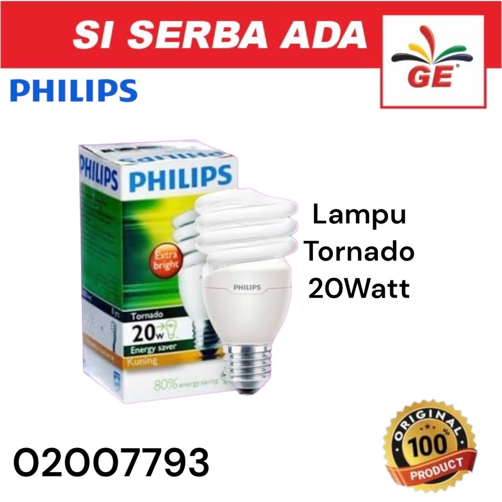 PHILIPS Lampu Bohlam Tornado 20 Watt 02007793