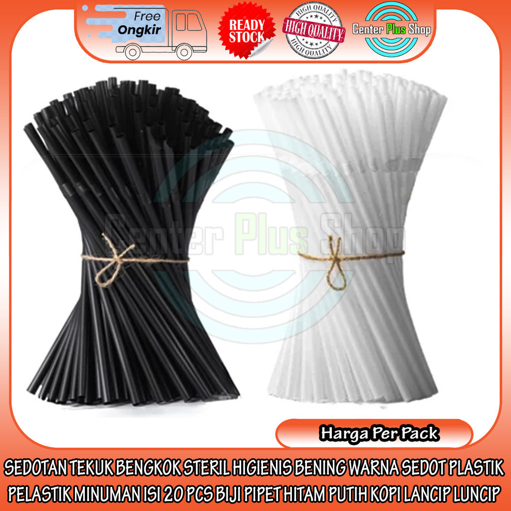 Sedotan Tusukan Pipit Pipet Tekuk Bengkok Steril Higienis Bening Warna Sedot Plastik Pelastik Minuma