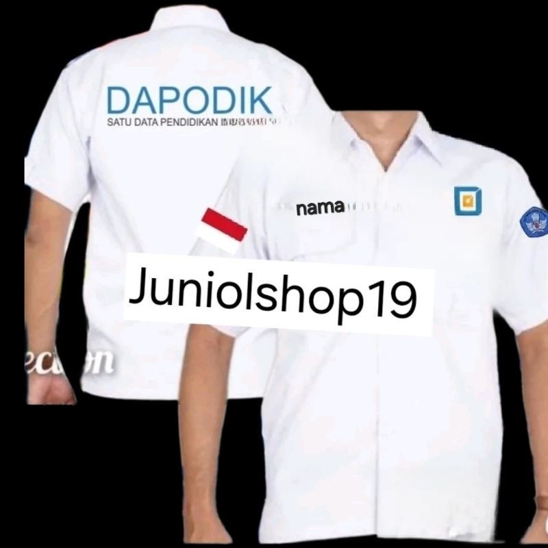 KEMEJA DAPODIK /SERAGAM DAPODIK /KEMEJA PDH DAPODIK/KEMEJA COSTUM BORDIR