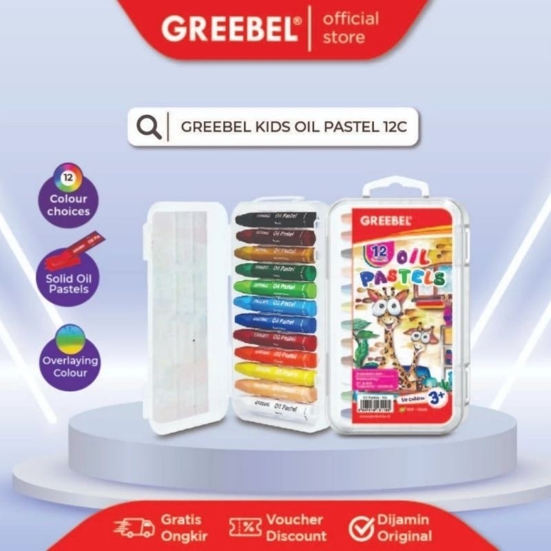 

GREEBEL Crayon 12 Warna / Oil Pastel Greebel 12 Warna