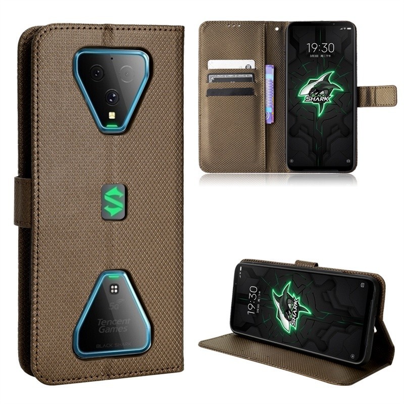 Xiaomi Black Shark 3 Case Flip Diamond PU Leather Wallet Card Slot Phone Cover Black Shark3 Pro Shar