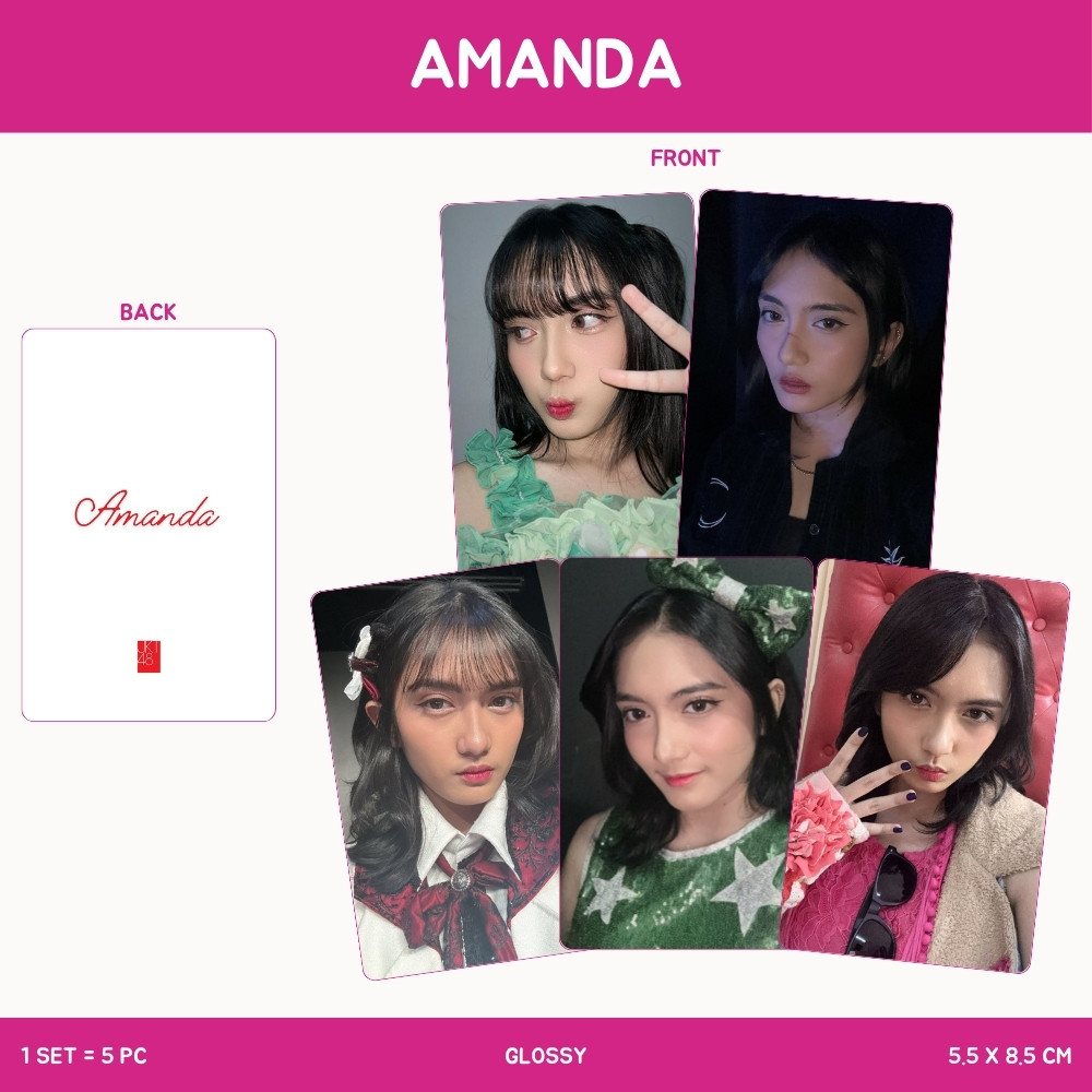 PHOTOCARD IDOL JPOP JKT48 SELCA 2SISI (ISI 5 PCS + LAMINASI 2 SISI) TANDA TANGAN TTD KPOP CARDS PREM
