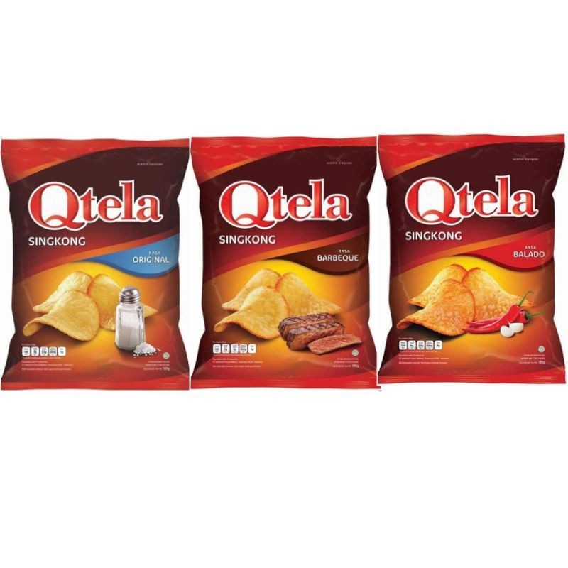 

Qtela Keripik Singkong 180 gr | Original Barbeque Balado