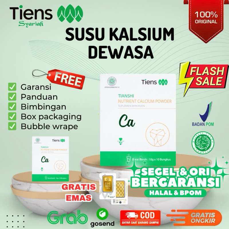 

Tianshi Nutrient Calcium Powder 1 Box Segel Isi 10 Bungkus - Susu Kalsium Tiens Dewasa Untuk Tulang