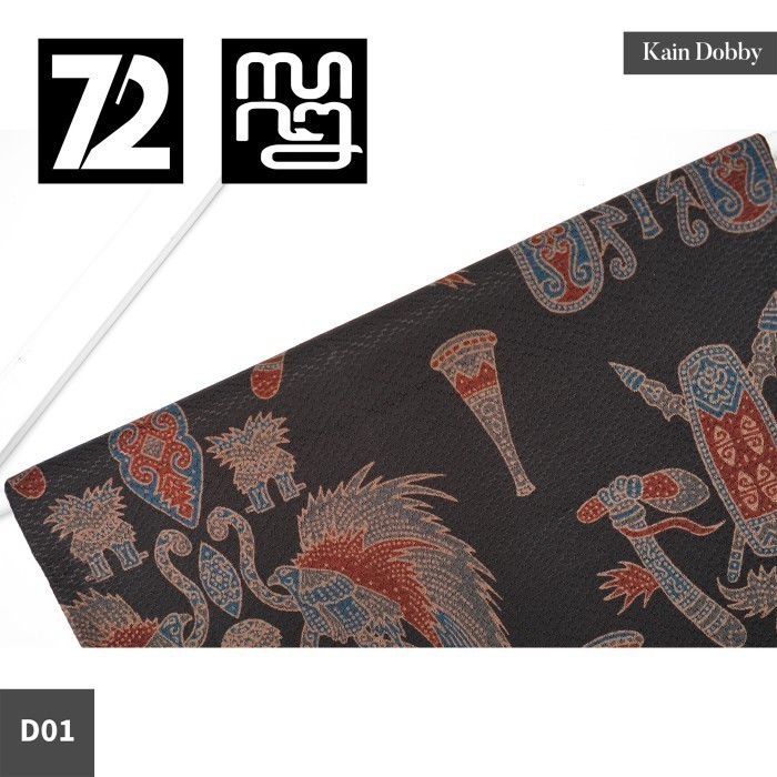 KAIN BATIK PREMIUM Bahan Dobby Warna Hitam Motif adat Papua 724959 Cap 72 Jarik Jarit Samping Kebat 