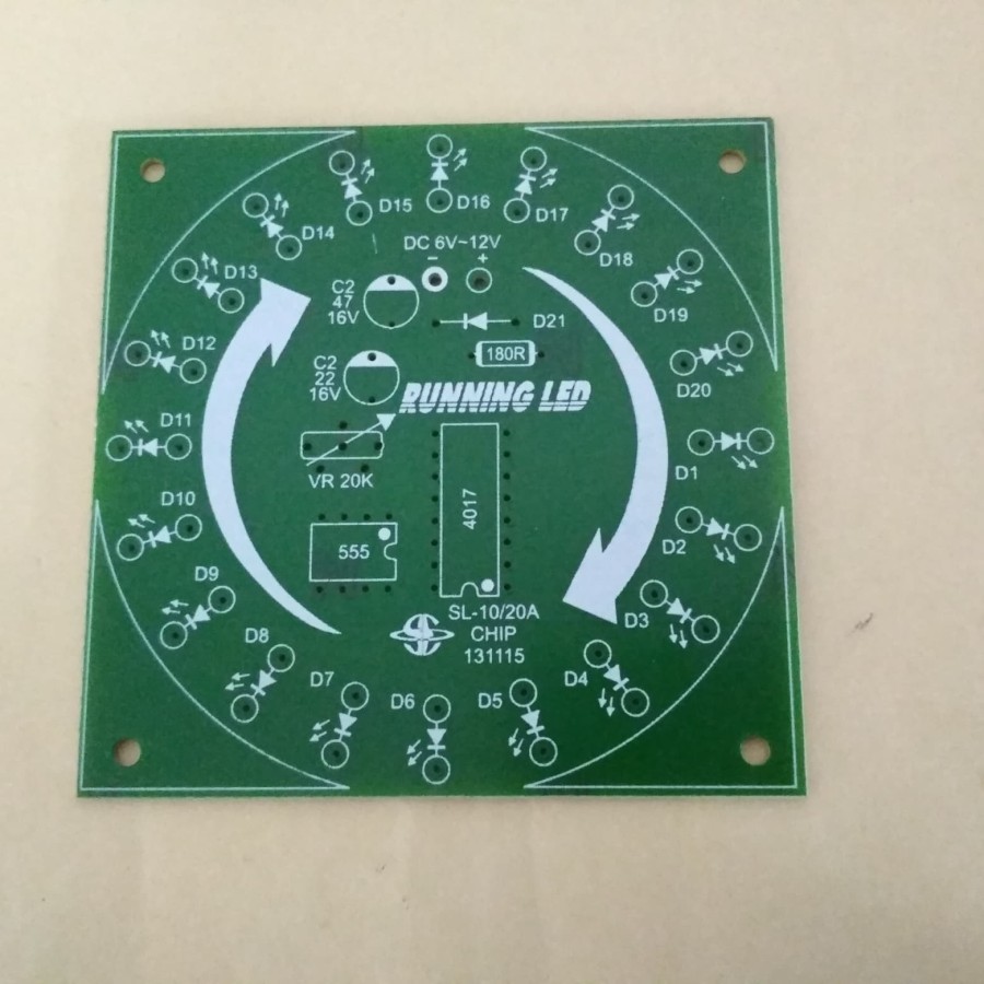 PCB Running Led Bulat