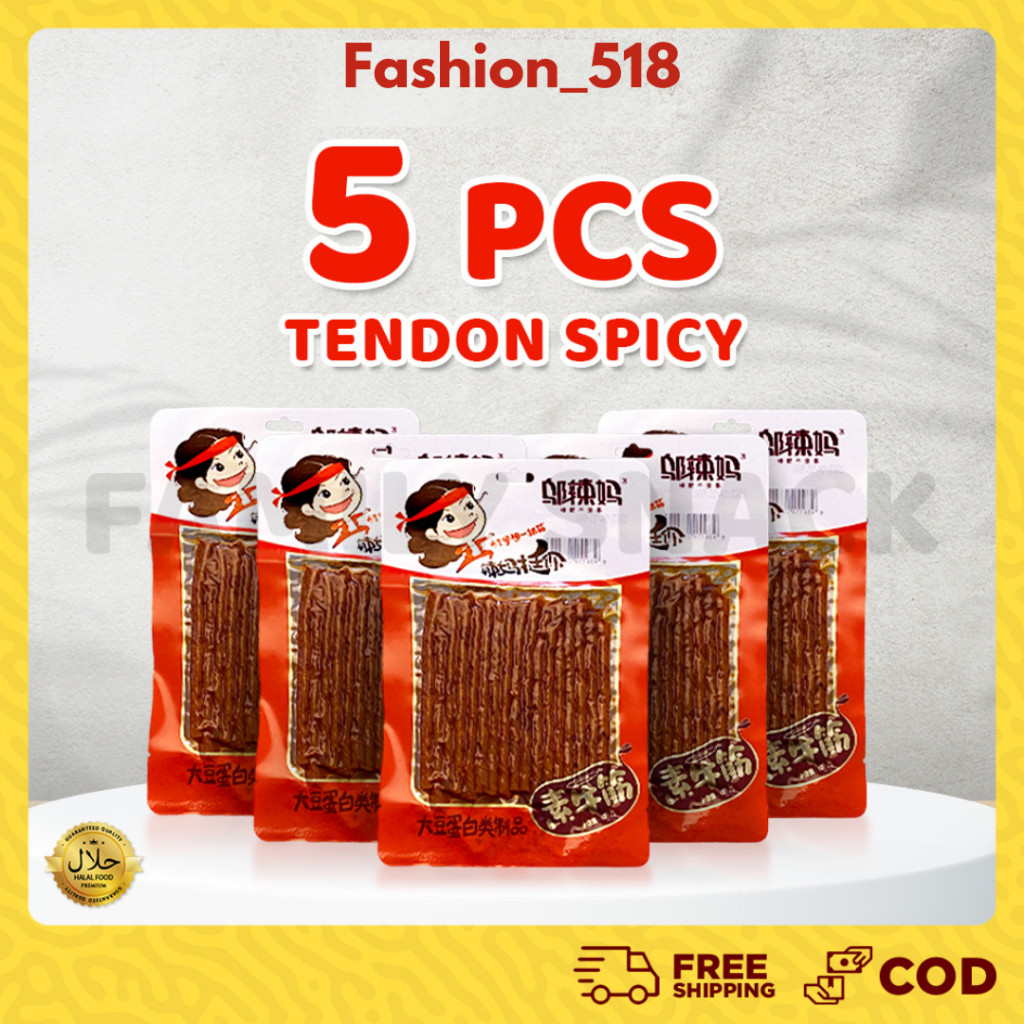 

Latiao Snack [5 pcs] [HALAL] Wulama Gluten Latiao Snack a Vegetarian Food Wulama Snack Kembang Tahu