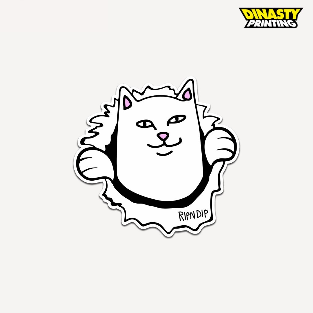 

STICKER PRINT CUT RIP AND DIP | STIKER RIP N DIPAESTETIK LUCU KEREN GAMBAR KUCING ANTI AIR TIDAK LUNTUR