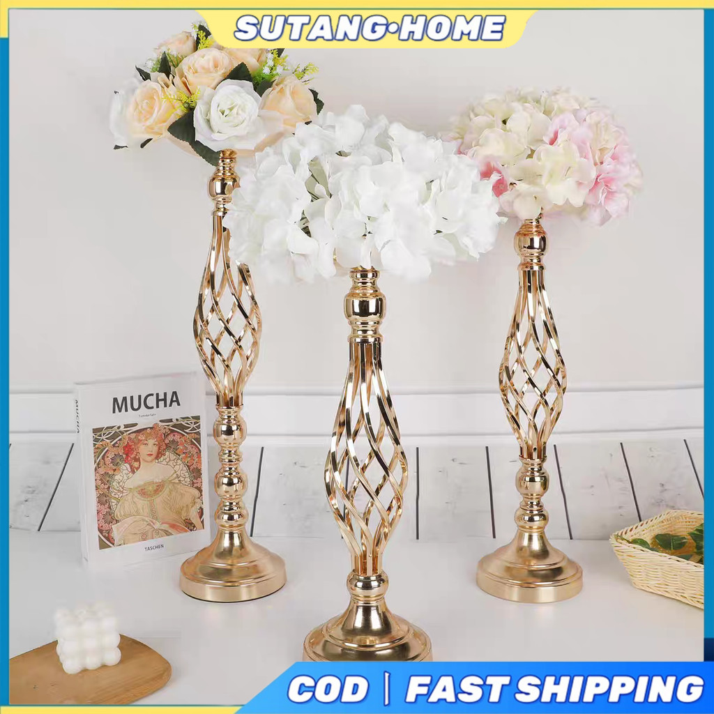 【SUTANG】Vase Ornament Alat Peraga Pernikahan Putri Duyung Mewah Emas Vas Rumah Vas Desktop Kerajinan