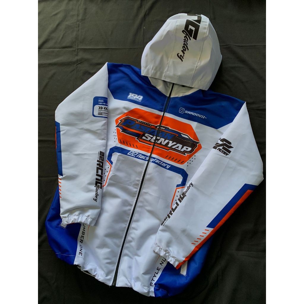 JAKET WINDBREAKER WATERPROOF PRINTING CUSTOM, JAKET OUTDOOR, JAKET CUSTOM FULL PRINTING