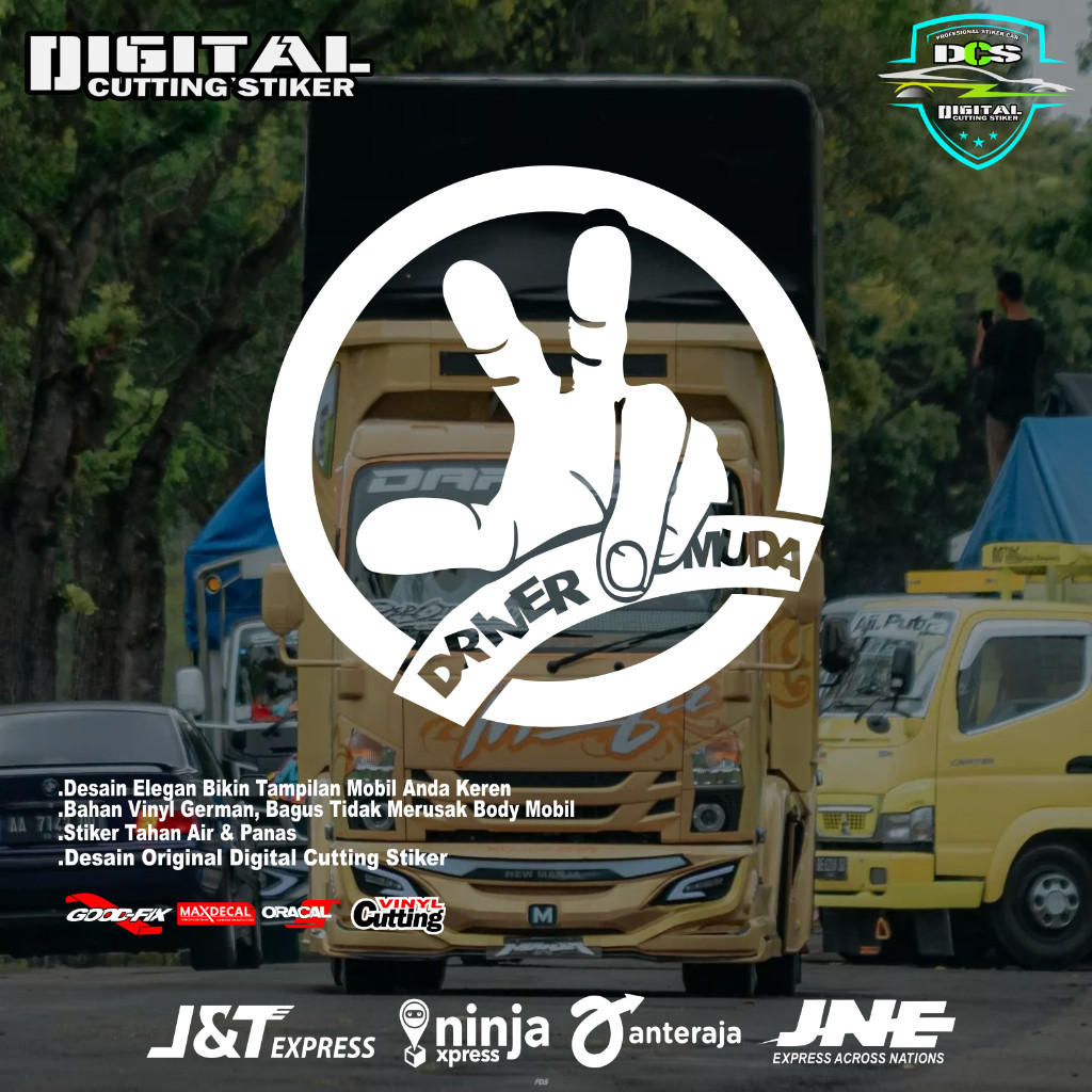 Stiker kata kata truk driver muda variasi kaca mobil pickup truk sticker truk