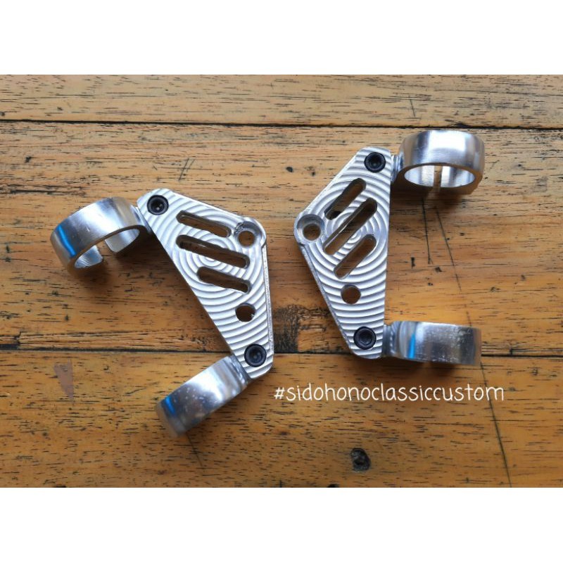 COD bisa Pangkon breket lampu pesek depan pnp CB GL Megapro Tiger Verza Cb150r Thunder as shok 31mm