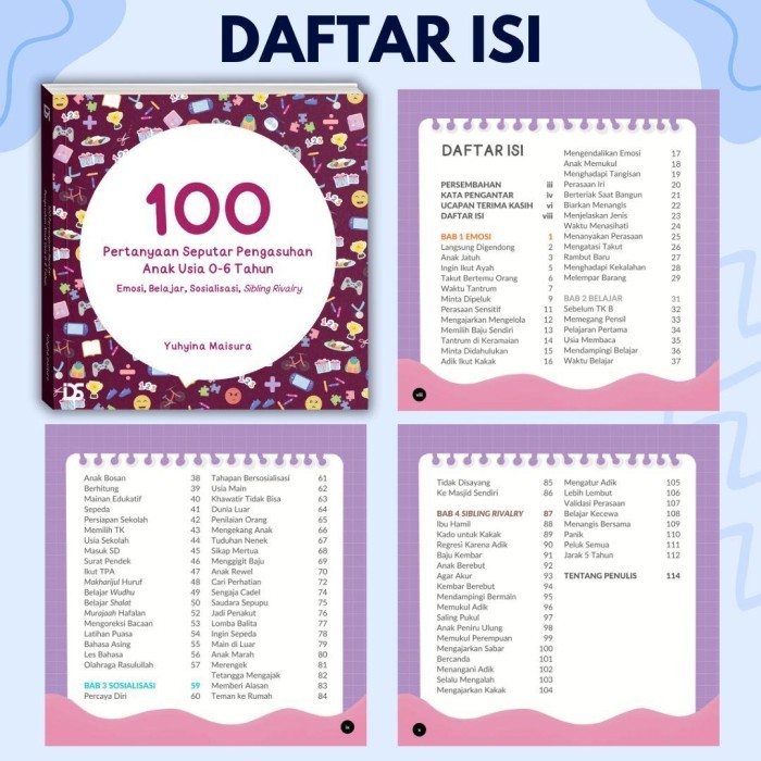 BUKU 100 PERTANYAAN SEPUTAR PENGASUHAN ANAK USIA 0-6 TAHUN PARENTING Sarra Risman