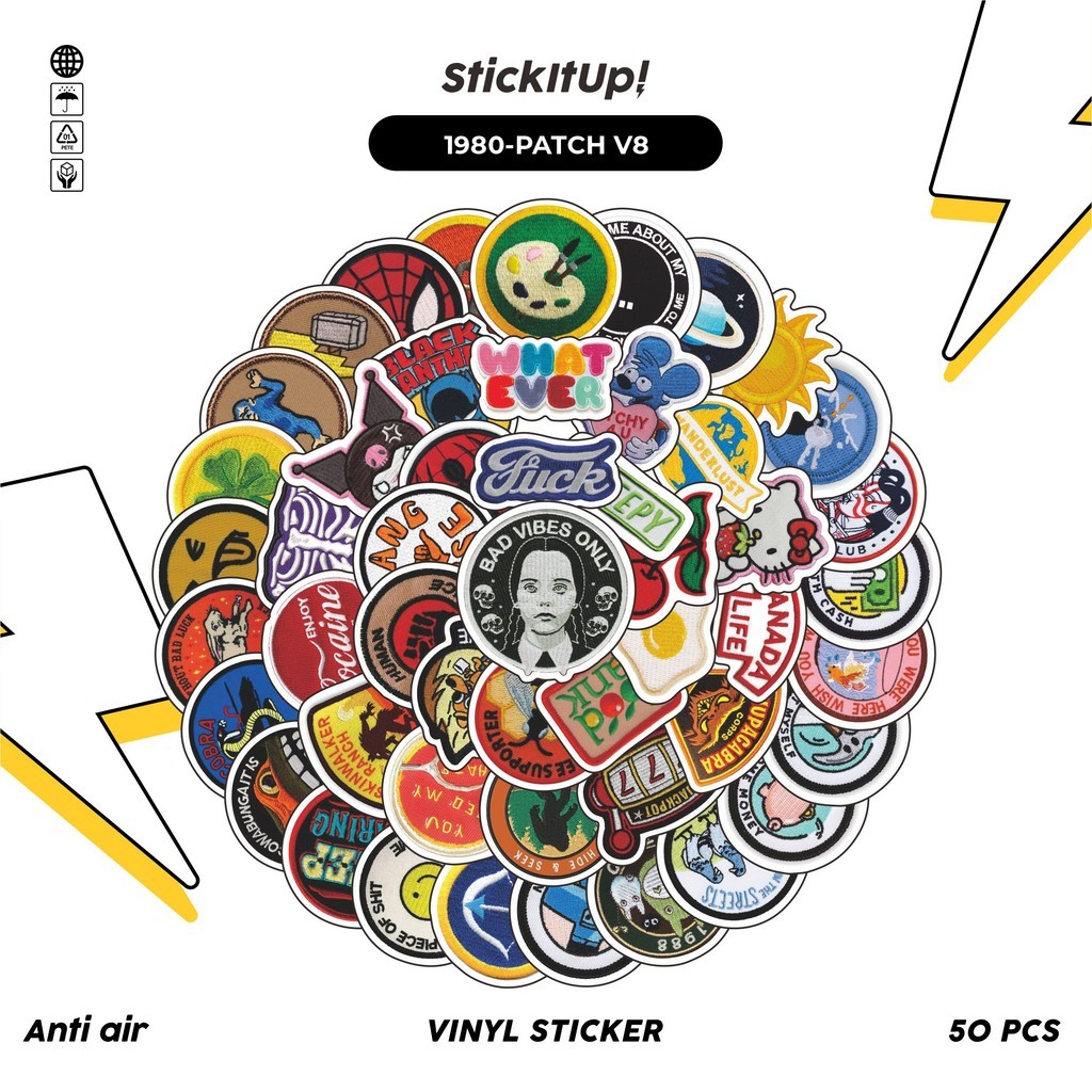 

COD✨ 50 Pcs Stiker PATCH V8 Lucu Anti Air Untuk Dekorasi Notebook Sepeda Skateboard Handphone DIY