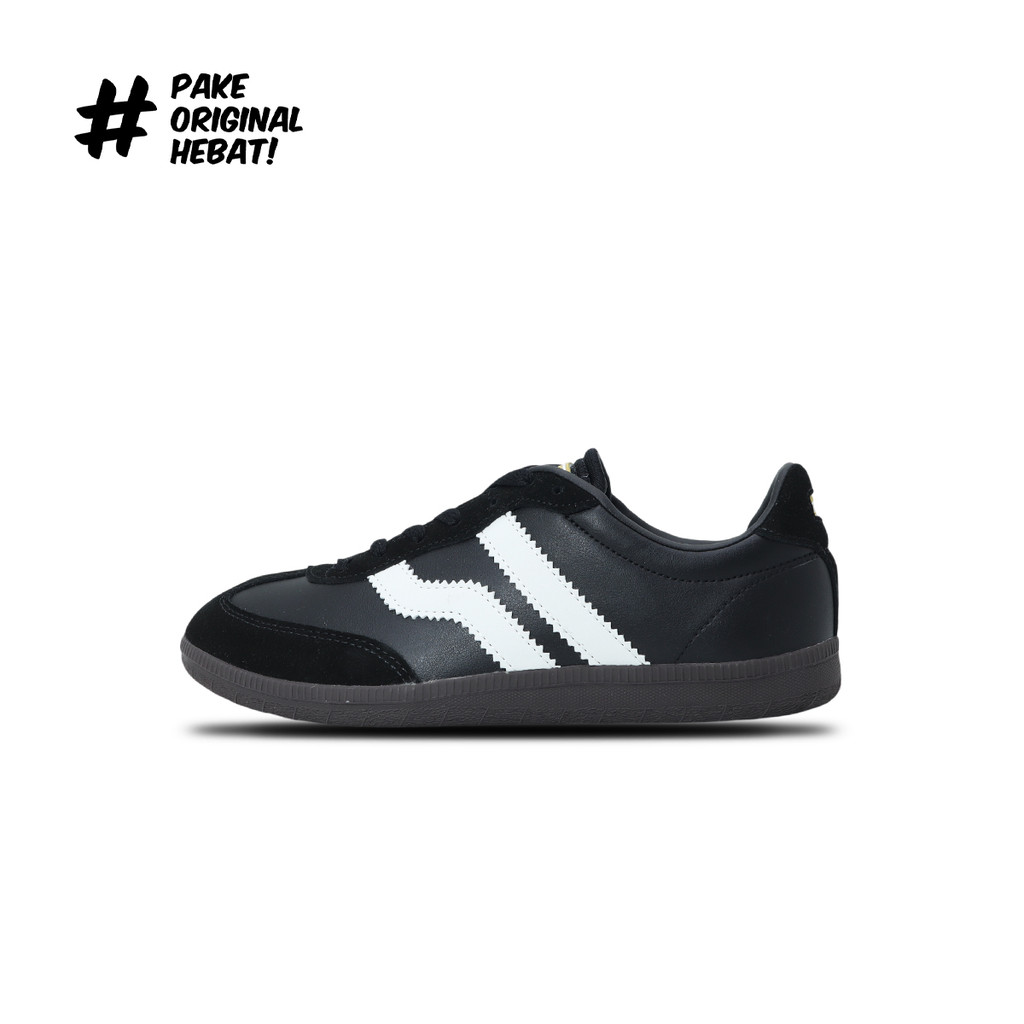 Piero Sepatu Sneakers Grand London PRM - Black/White/Brown