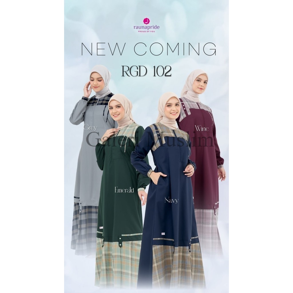 Gamis Muslimah Kekinian Rgd-102 By Rauna