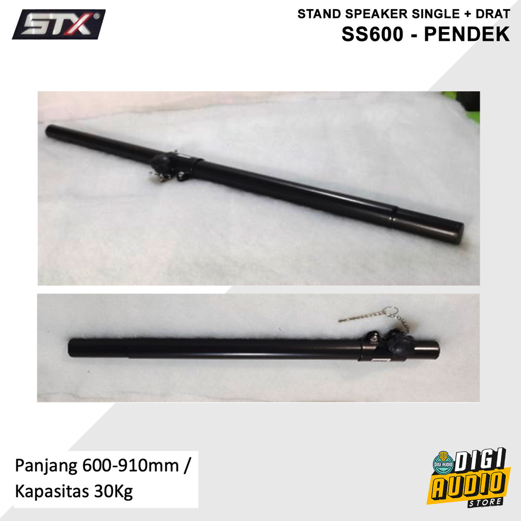 Stand Tiang Speaker Single to Subwoofer with Drat STX SS600 - Pendek