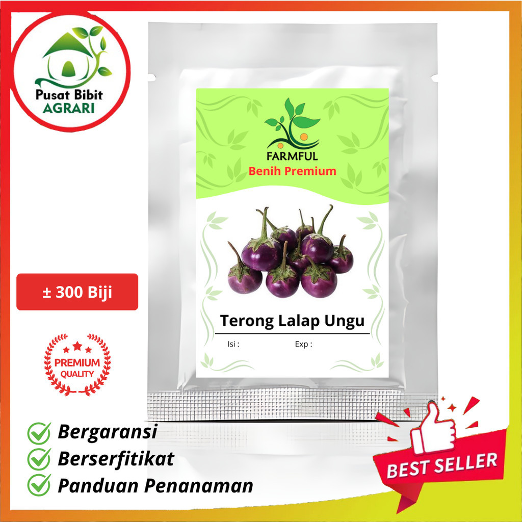 FARMFUL Benih Terong Lalap Ungu Unggul Kemasan Besar