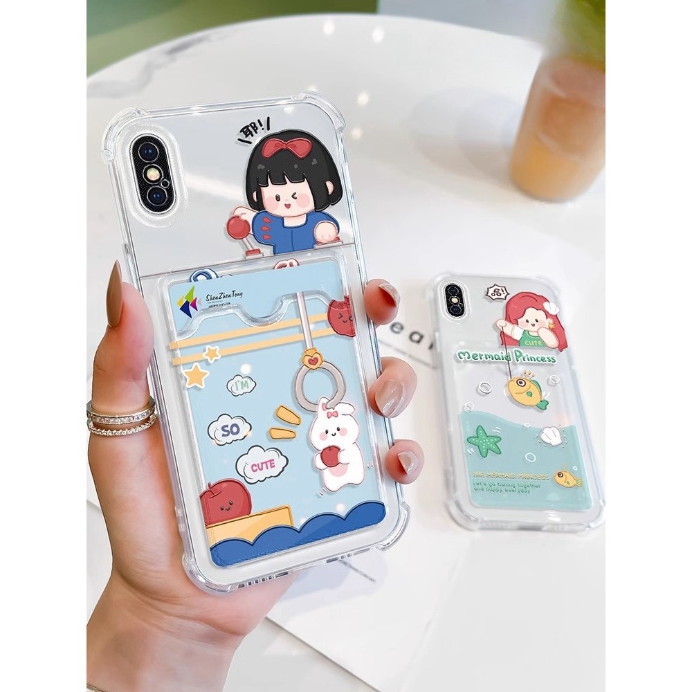 【new】Casing Snow White Card Holder Phone FOR samsung Galaxy /S21 Ultra/S21 Plus/S23 FE/S24 Ultra/S24