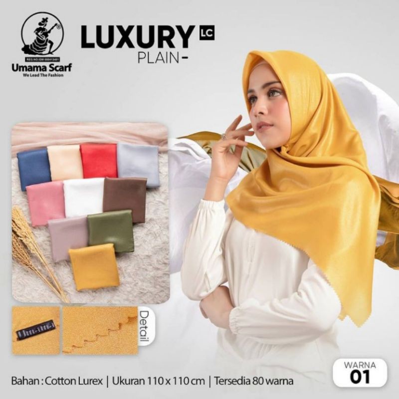 Jilbab Segiempat Umama Polos Luxury 110 x 110