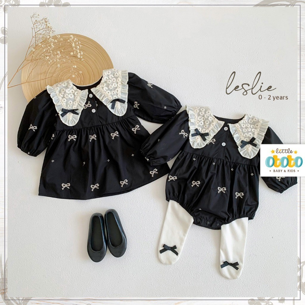 VS54RG LESLIE Romper Dress - IMPORT KOREA Premium Newborn bayi NB baby Pakaian Jumper Bodysuit Bayi 