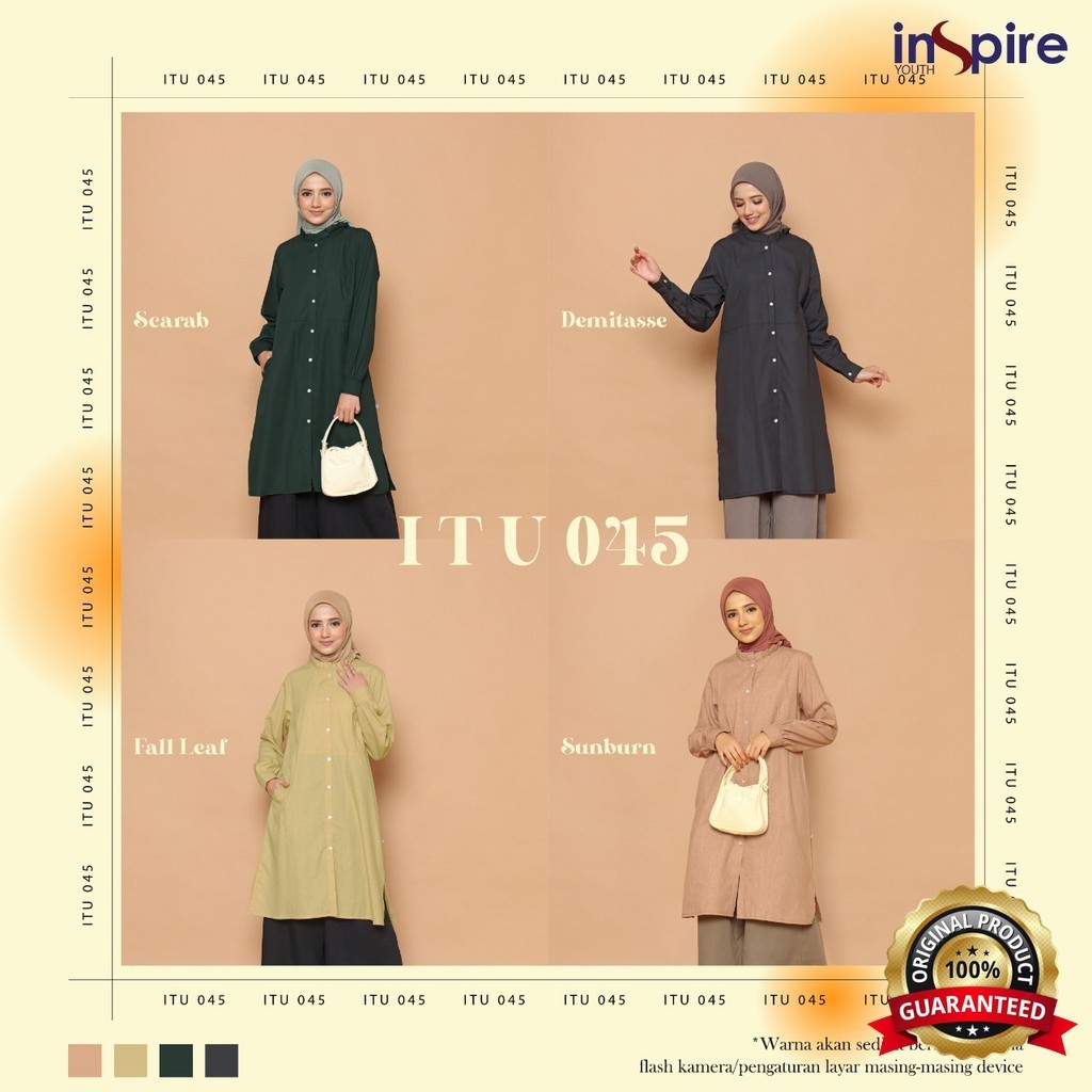 SabilaMall - Tunik Wanita Kekinian Itu 045 Baju Atasan Muslim Polos By Nibras