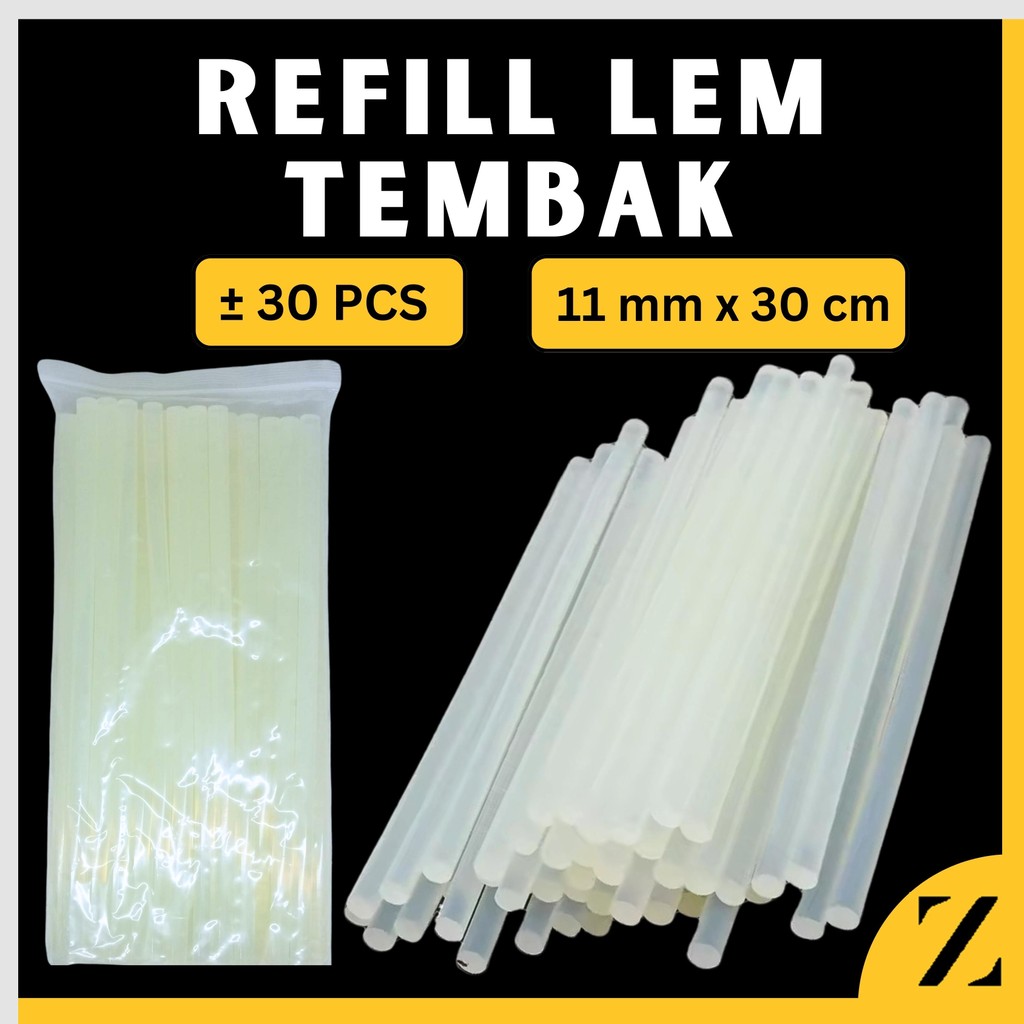 

1 kg Isi Refill Lem Tembak Bakar Glue Gun Stick Bening Besar 30cm 11mm