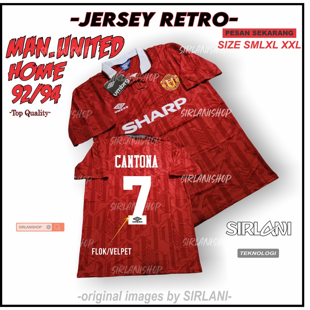 RETRO JERSEY MU HOME 92 94 JERSEY VINTAGE MAN.UNITED HOME 1992 1994 RARE