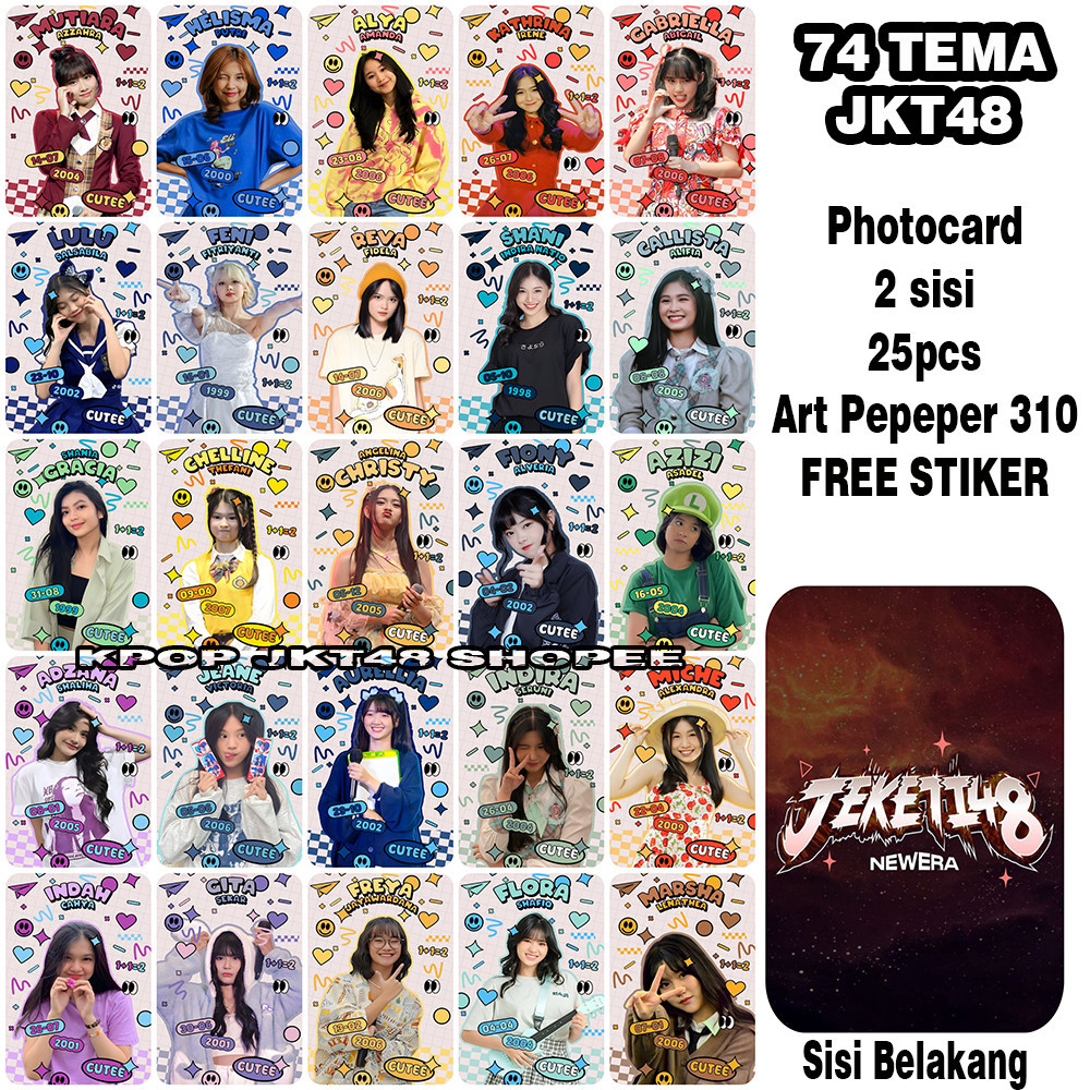 PHOTOCARD JKT48 FREE BIES BANYAK FREYA ADEL CHIKA FIONY ASHEL CHRISTY LOVE LETTER BLACK BRIDE KARTIN