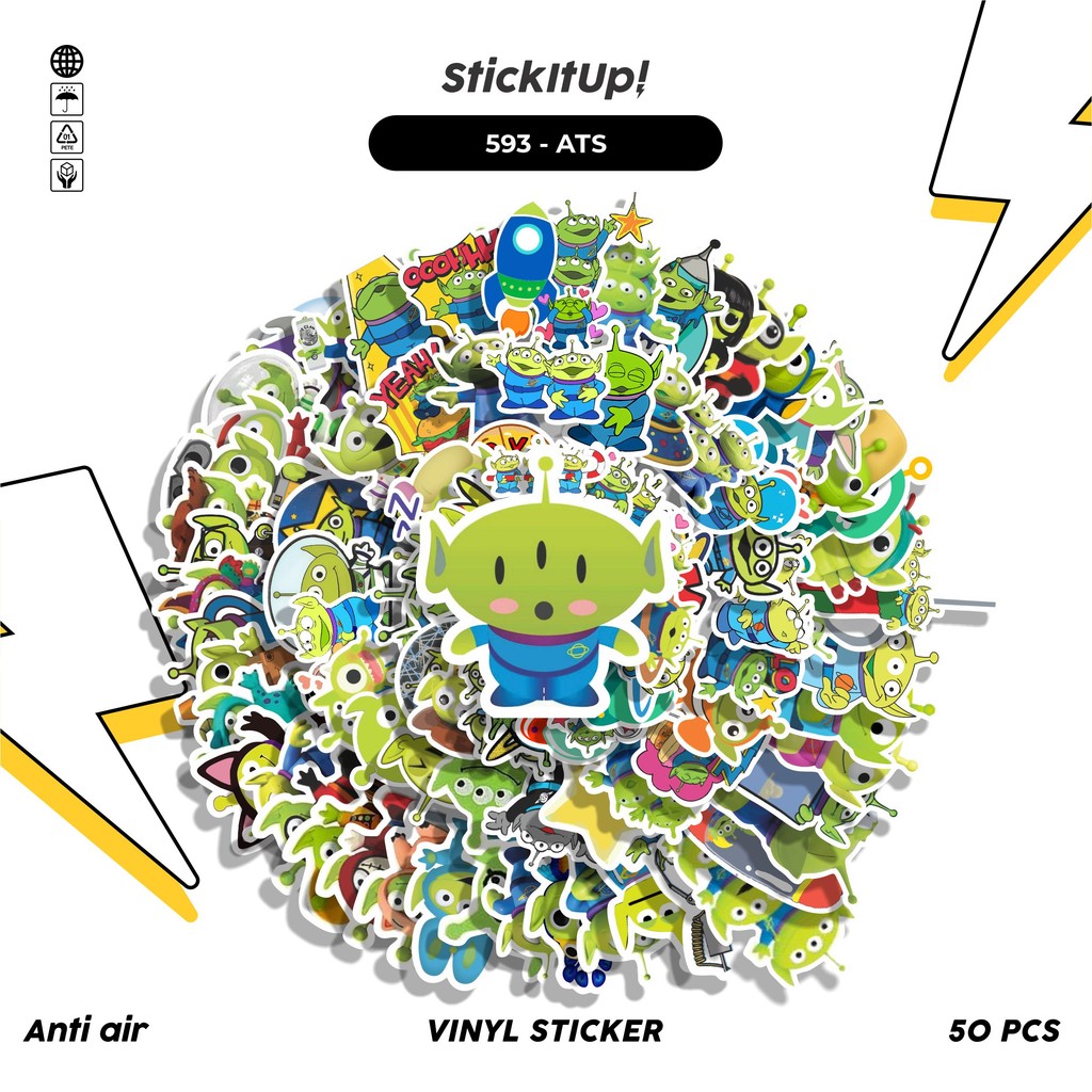 

COD 100 Pcs Stiker Pack Alien Toy Story Lucu Aesthetic Vynil Waterproof untuk Freebies Sticker Buku Journal Casing HP Laptop