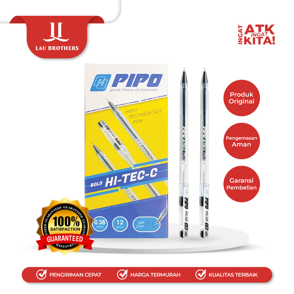 

PIPO PULPEN HI-TEC-C 0.38mm (1LSN/ 12PCS)