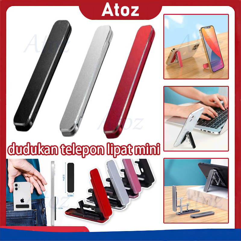 dudukan telepon lipat mini/dudukan ponsel universal/tempat ponsel berperekat/dudukan headphone lipat
