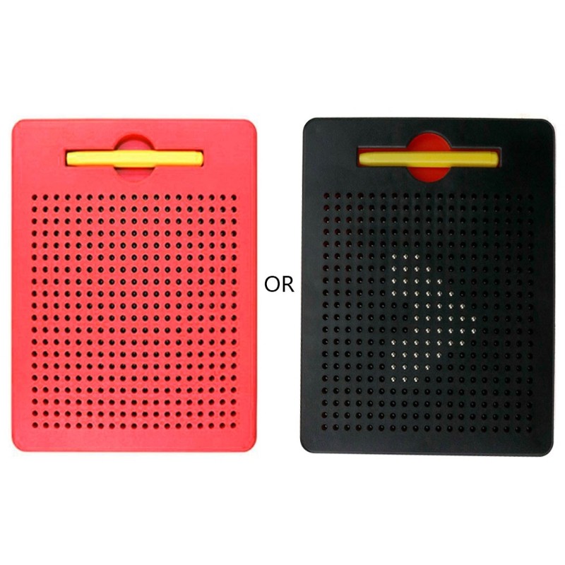 

Y1UB Clipboard Drawing Pen Ball Beads Compressed Magnet Learning Notebook