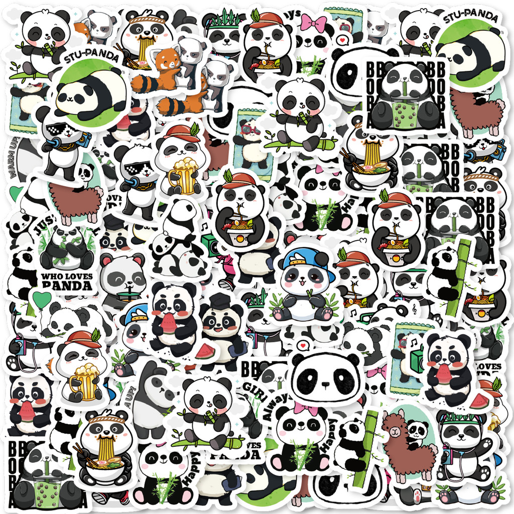 

46pcs Cute Red Panda Cartoon Graffiti Stickers Decorated Notebook Water Cup Guitar Suitcase DIY Classic Toy Scrapbook Decals