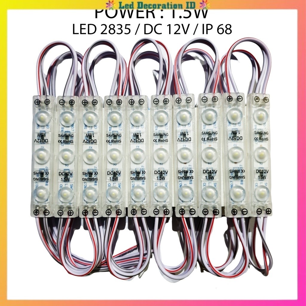 LAMPU MODUL LED SAMSUNG 3 MATA 12V / MODUL LED 3 MATA 12V 1.5WATT