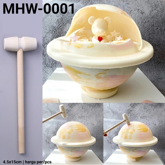 

vv MHW-0001 Palu kayu mini untuk coklat pinata cake
